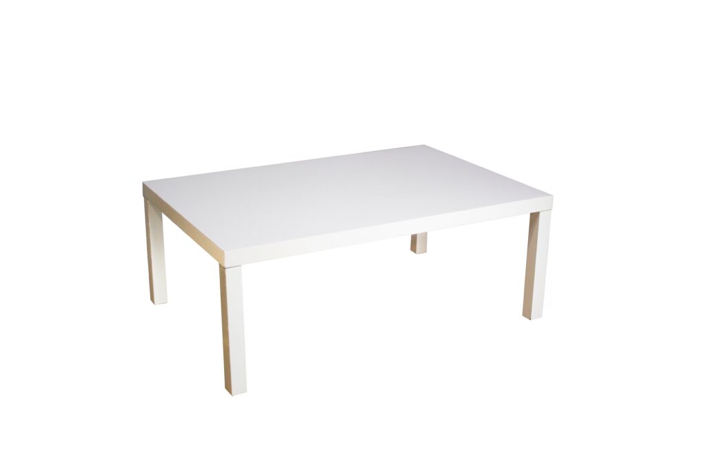 Sleek White Coffee Table