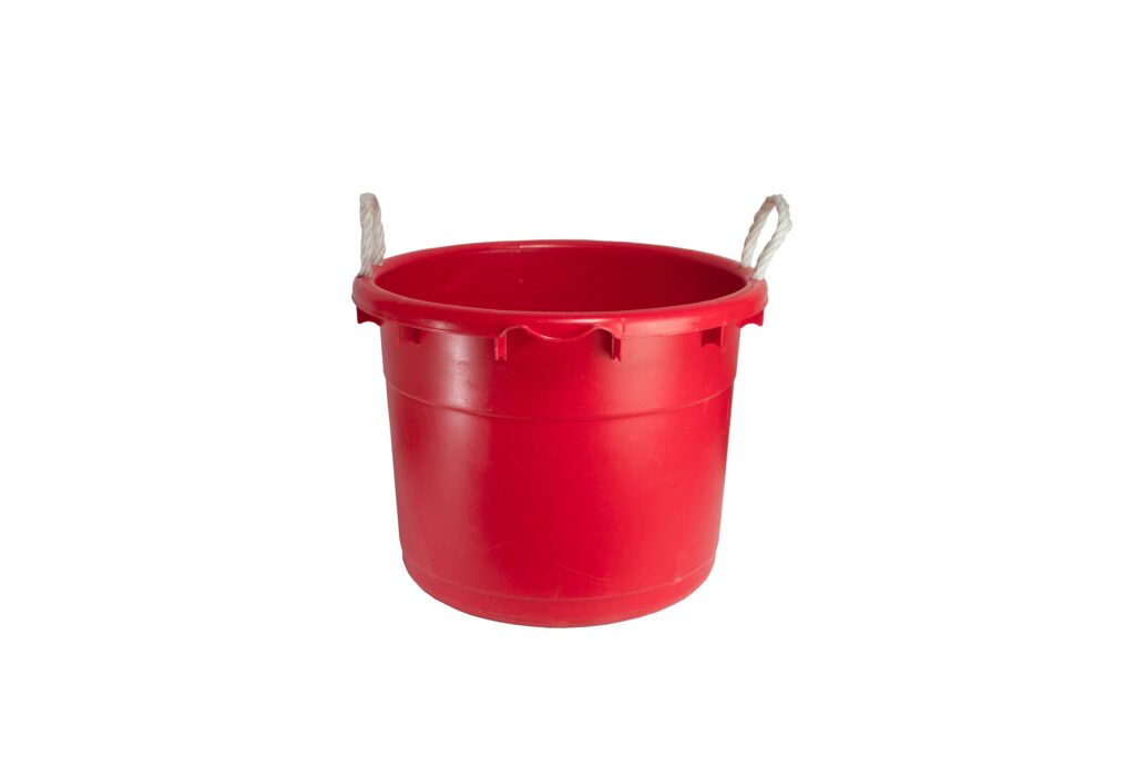 Red Plastic Ice Tub