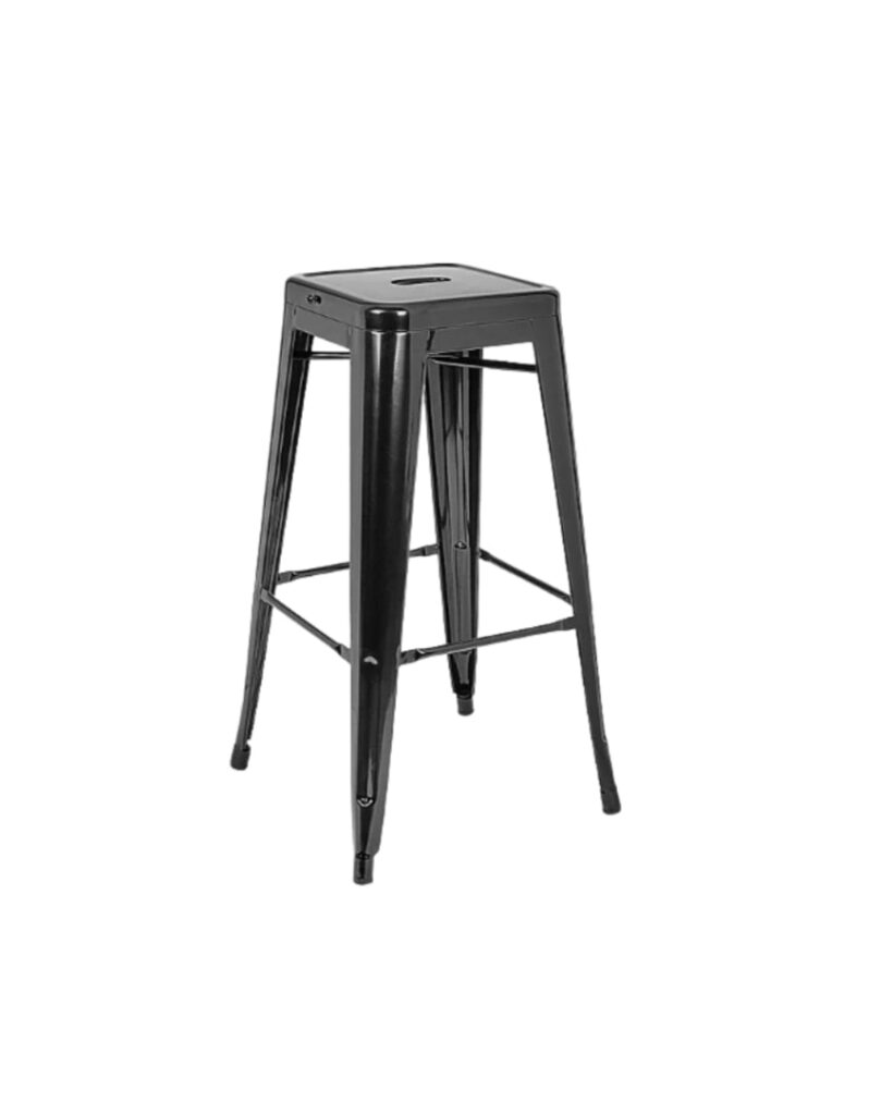 Black Metal Barstool