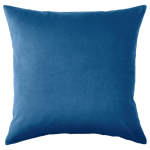 Blue Cotton Velvet Pillow