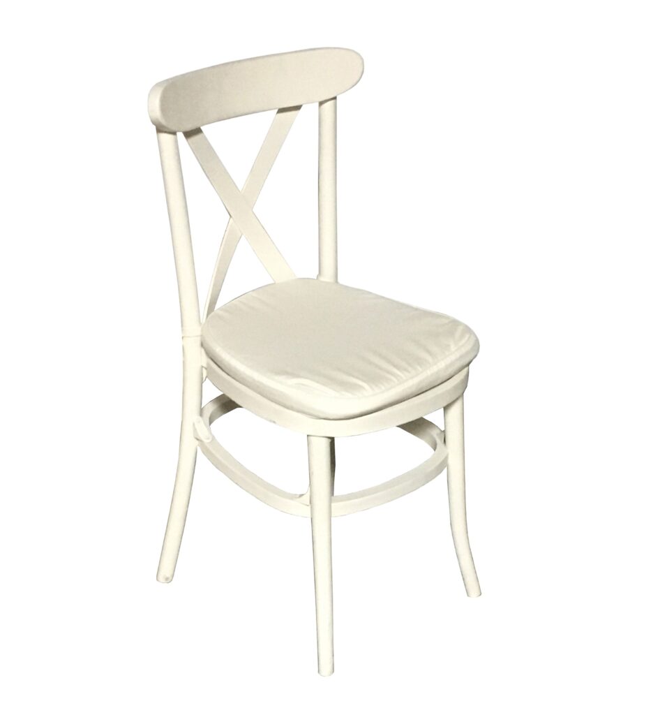 White Distressed Crossback Chair
