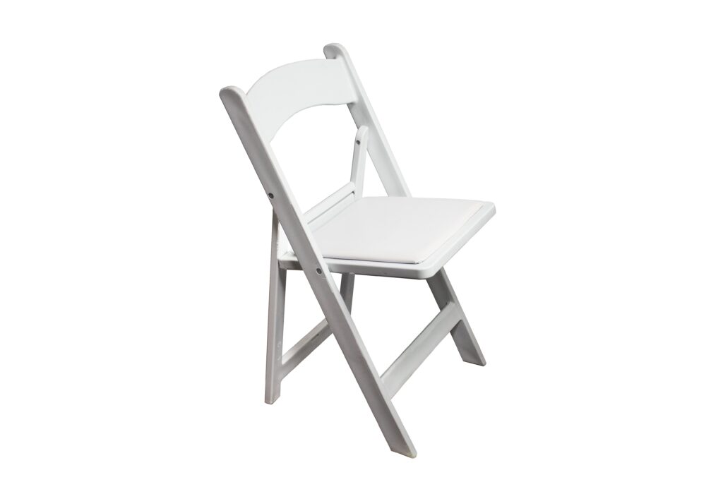 White Resin Folding Chair