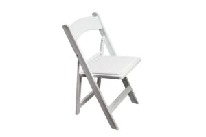 White Resin Folding Chair
