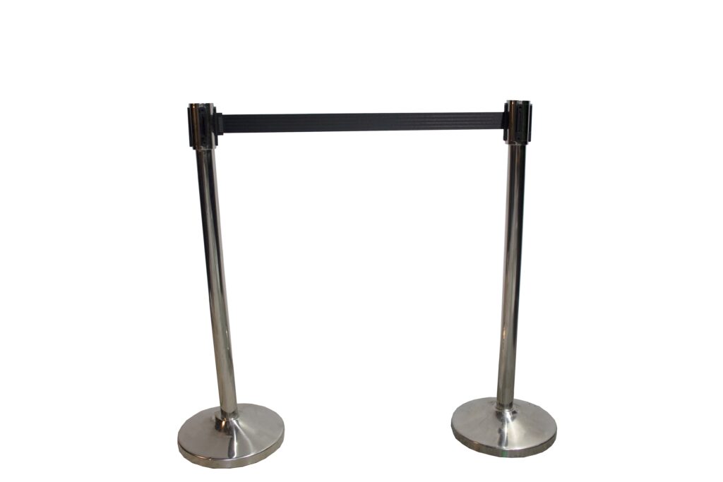 Retractable Black Stanchion