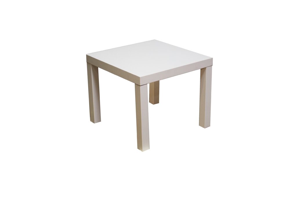 Sleek White End Table