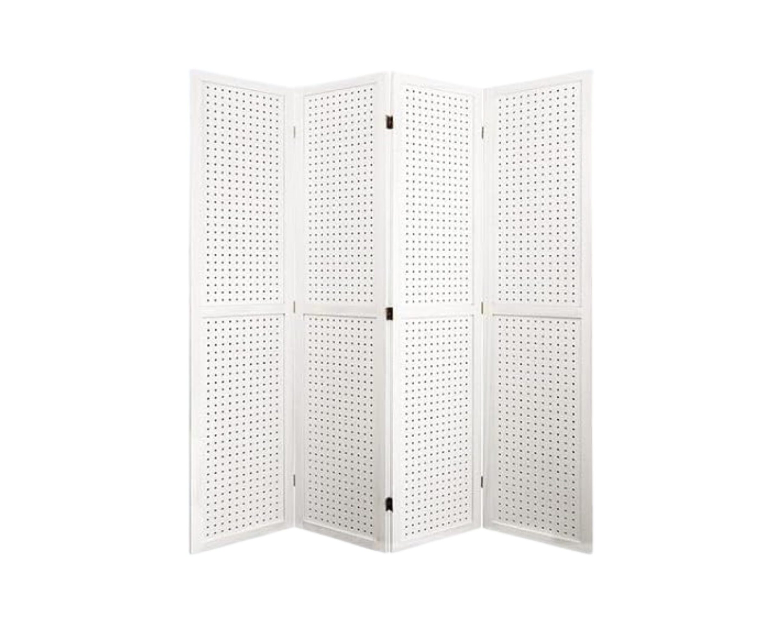 White Pegboard Room Divider