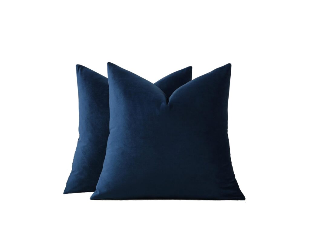 Navy Blue Velvet Pillow