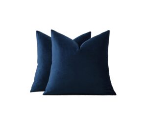 Navy Blue Velvet Pillow