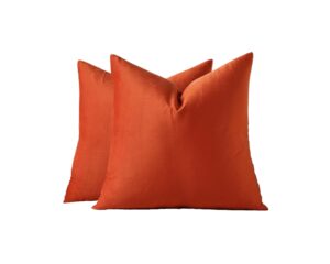 Orange Velvet Pillow