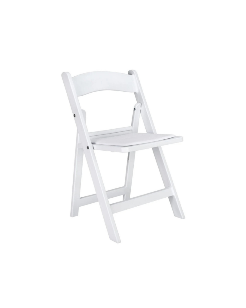 Kids White Resin Folding Chair